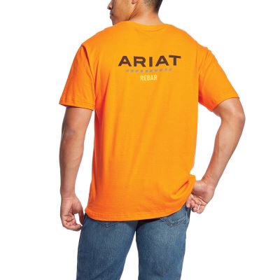 Ariat Rebar Cotton Strong - T Shirts Oranje Heren - 19985-682